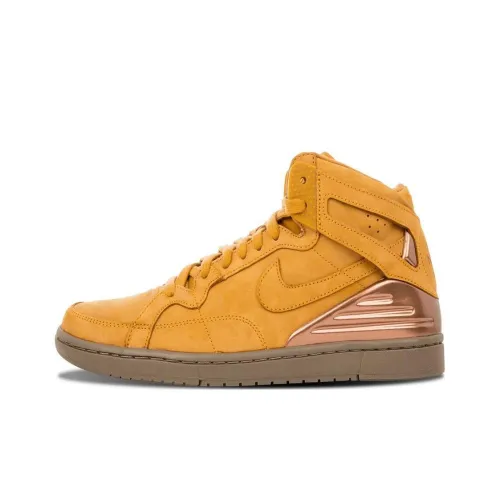 Supreme x Nike Zoom Air 94 Hi Пшеница Slip-Resistant MID Скейтбординг Кроссовки Мужские Пшеница