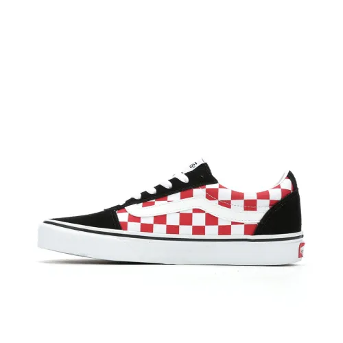 Vans Ward Checker Skate Low Топ Кроссовки для скейтбординга Женские Красный Белый