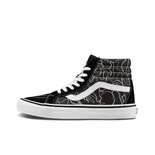 A BATHING APE x VANS SK8 38 DX Износостойкий и Легкий Высокие Кроссовки для скейтбординга Унисекс Черный
