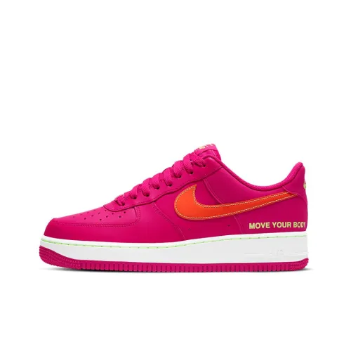 Nike Air Force 1 World Tour Покрытие Slip-Resistant и Abrasion-Resistant Низкий Топ Скейтборд Кроссовки Мужские Розовые Красные