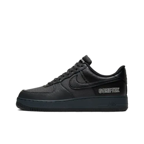 Nike Air FORCE 1 Gore Te Low Топ Скейтборд Кроссовки Унисекс Черный Синий