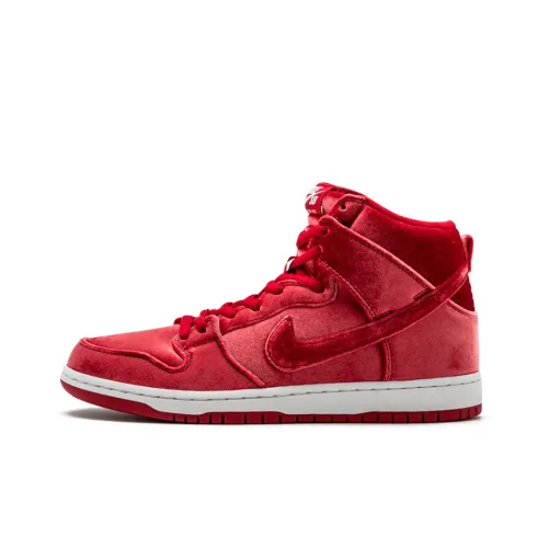 Nike Dunk SB Нескользящий Легкий Высокий Топ Скейтборд Кроссовки Мужские Красные