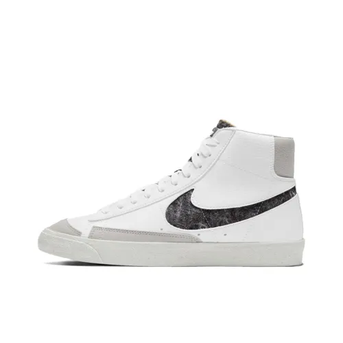 Nike Blazer 77 Противоскользящие Устойчивые к истиранию MID Скейтбординг Кроссовки Unisex Бежевый Белый Черный
