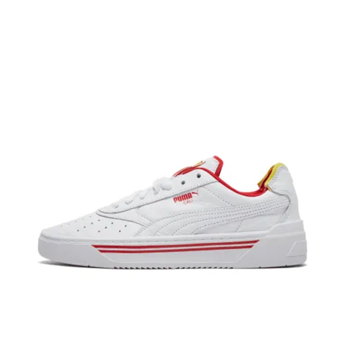 PUMA Cali Series Low Топ Скейтборд Кроссовки Унисекс Белый Красный