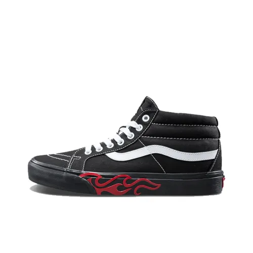 VANS SK8 Reissue MID Топ Кроссовки для скейтбординга Унисекс Черный Белый Красный