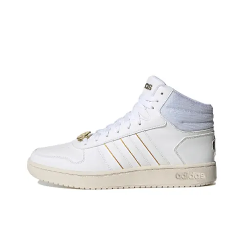 MY King Mansleep x Adidas Neo Hoops 2,0 Slip-Resistant Abrasion-Resistant MID Скейтборд Кроссовки Unisex Белый