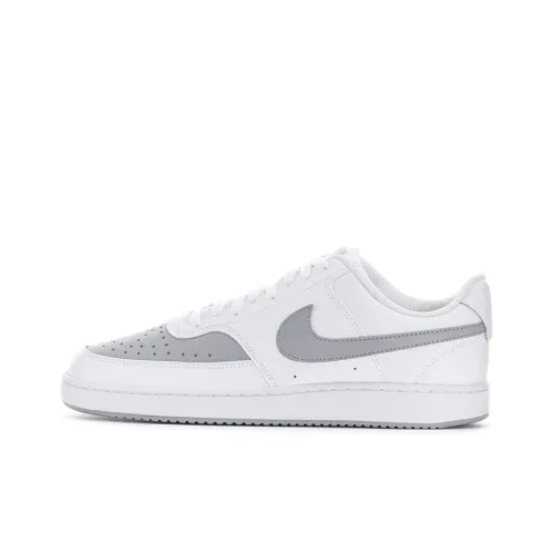 nike Court Vision 1 Slip Resistant Abrasion Resistant Легкий Низкий Топ Скейтборд Кроссовки Мужские Белый Серый