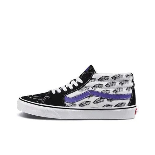 VANS SK8 MID Топ Скейтборд Кроссовки Унисекс Черный Белый
