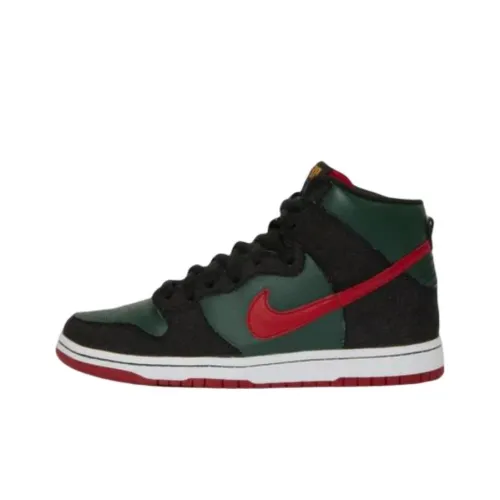 nike Dunk SB Resn GUCCI Нескользящий Легкий Высокий Топ Скейтборд Кроссовки Мужские Темно-зеленый 2005 Edition