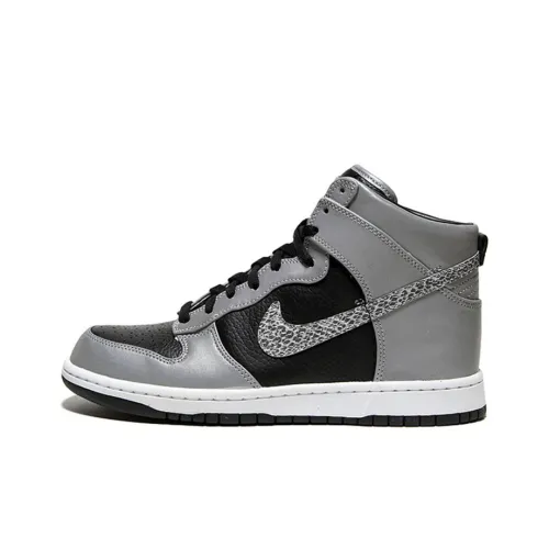 Nike Dunk 3M Snake Slip-resistant High Top Скейтборд Кроссовки Мужские Серый Черный