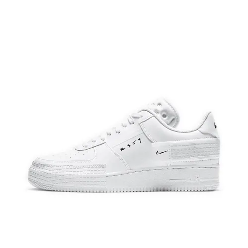 Nike Air FORCE 1 Тип Non Slip Легкие Низкие Кроссовки для скейтбординга Унисекс Белые