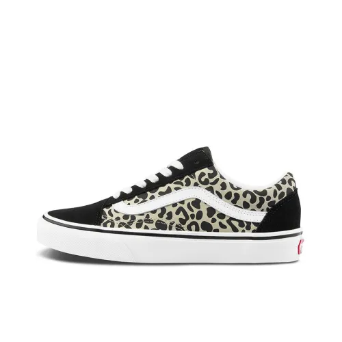 VANS Old Skool Collection Низкие Кроссовки для Скейтбординга Унисекс с Леопардовым Принтом