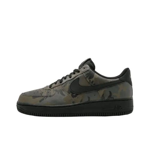 Nike Air Force 1 Reflective WOODLAND CAMO Anti-Slip Lightweight Low Top Скейтбординг Кроссовки Мужские Camouflage Olive
