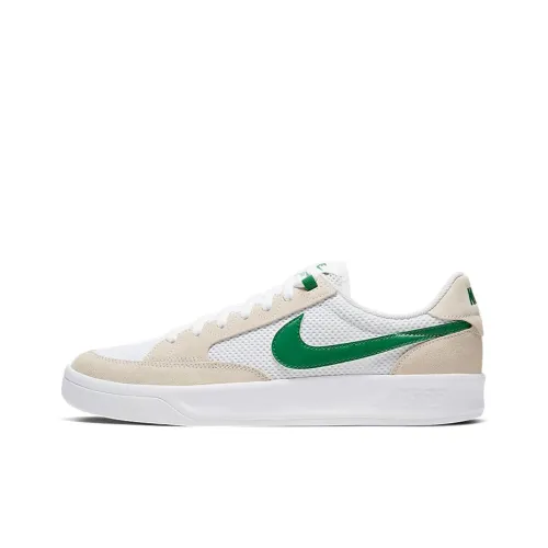 Nike SB Adversary Slip-resistant Abrasion-resistant Low Top Skateboard Shoes Unisex White Green Найк SB Adversary Противоскользящие Устойчивые к истиранию Низкие Кеды для скейтбординга Унисекс Белый Зеленый