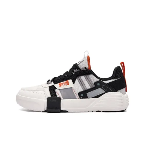 Erke Peerless Master Амортизаторы Slip-Resistant Низкие Кроссовки для Скейтбординга Мужские Белые Черные