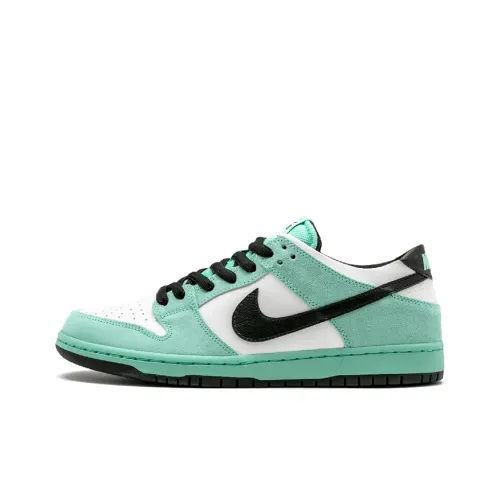 Nike Dunk SB Sea Кристальная Покрытие Устойчивая к Износу Низкий Топ Скейтбординг Кроссовки Унисекс Белый Зеленый
