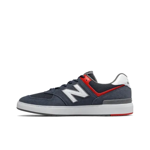 New Balance NB 574 Series Все Coasts Низкий Топ Скейтбординг Кроссовки Унисекс Синий Красный 2E Ширина
