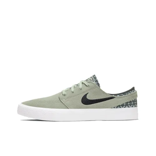 Nike SB Stefan Janoski Нелипкий Легкий Низкий Топ Скейтборд Кроссовки Унисекс Серый Зеленый