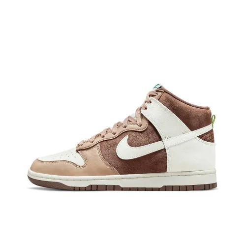 Nike Dunk High Топ Кроссовки для скейтбординга Унисекс Шоколад