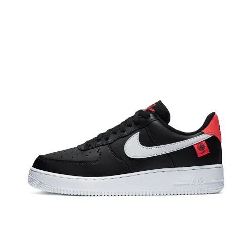 Nike Air Force 1 07 Slip Resistant Покрытие Низкие Кроссовки для скейтбординга Мужские Черный Белый Красный