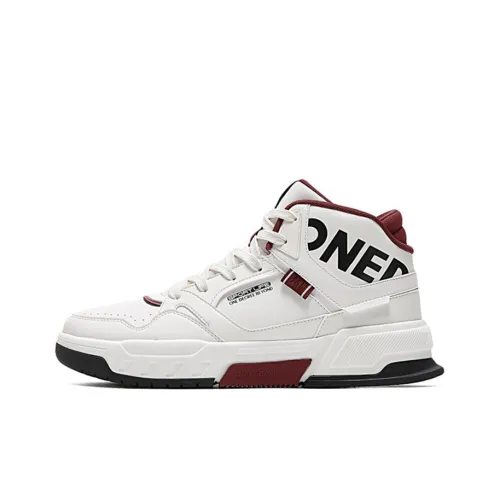 361° Меха Dominance противоскользящие абразионные высокие скейтбординговые кроссовки Белый Черный Красный