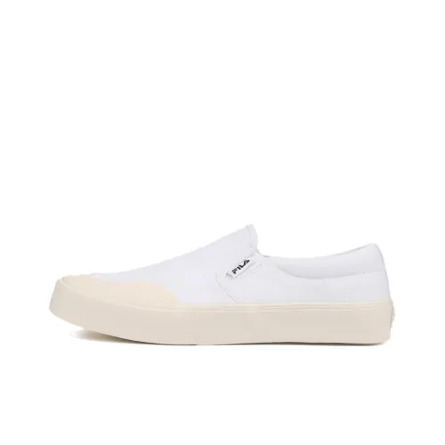 FILA Guard Slip-On Canvas Low-Top Скейтборд Кроссовки Unisex Ecru Korean Style