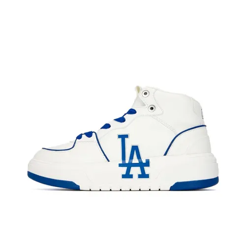 Mlb Base Logo Chunky Liner High Топ Скейтборд Кроссовки Унисекс Белый Синий