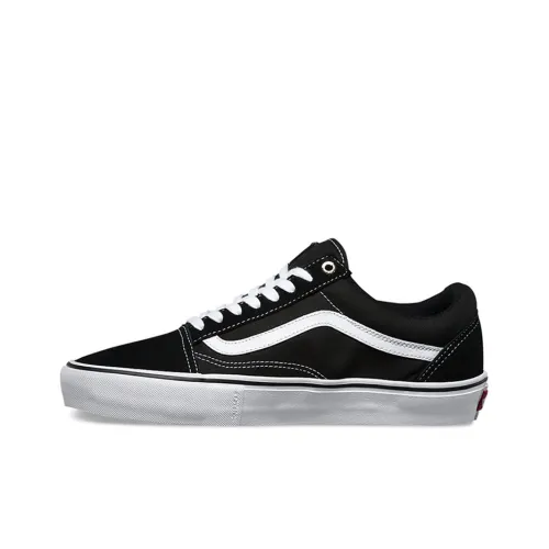 Vans OLD SKOOL PRO Черный Белый Низкие Кроссовки для Скейтбординга Унисекс Черный Белый