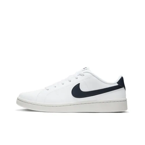 nike Court Royale 2 Low Противоскользящие Устойчивые к истиранию Амортизаторы Низкий Топ Скейтборд Кроссовки Мужские Белый Черный