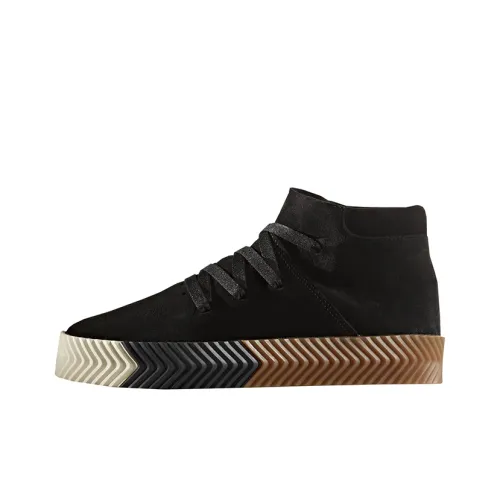Alexander Wang x Adidas Originals Skate MID Основной Черный MID Топ Кроссовки для скейтбординга Унисекс Черный