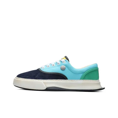 MIHARA YASUHIRO x FILA FM 10 Low Топ Скейтборд Кроссовки Мужские Пуговица Синий