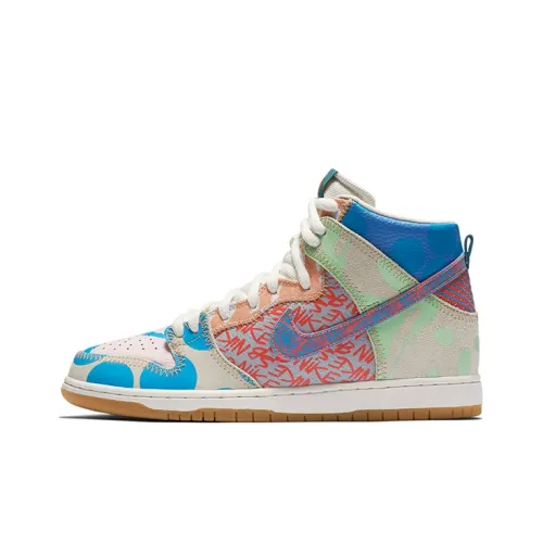 nike Dunk SB High Thomas Campbell What The Dunk High Топ Кроссовки для скейтбординга Унисекс Многоцветные