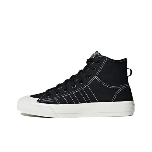Adidas Originals Nizza Hi Rf Высокие Кроссовки для скейтбординга Унисекс Черные