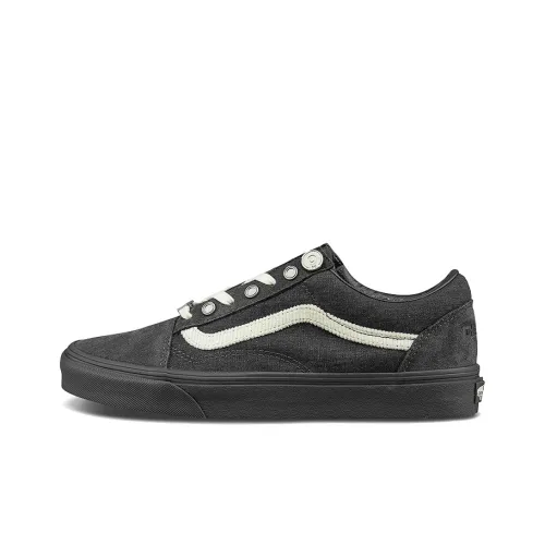 C2H4 x VANS Old Skool Collection Низкие Кроссовки для Скейтбординга Унисекс Черный Белый