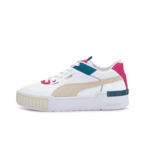 PUMA Cali Series Спорт MI Low Скейтборд Кроссовки Женские Белые Синие Красные