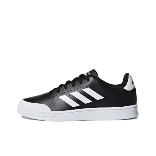 Adidas Neo Court 70S Slip-resistant Abrasion-resistant Low Top Skateboard Shoes Unisex Black White Adidas Neo Court 70S Противоскользящие устойчивые к истиранию низкий топ кроссовки для скейтбординга унисекс черный белый