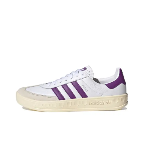 Adidas Originals GAZELLE INDOOR Madrid Устойчивые к истиранию Низкие Скейтборд Кроссовки Унисекс Белый Фиолетовый