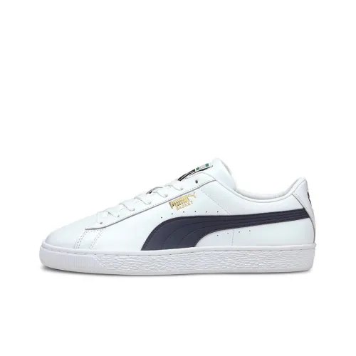 PUMA Basket Classic Xxi Легкий Низкий Топ Скейтборд Кроссовки Унисекс Белый Синий