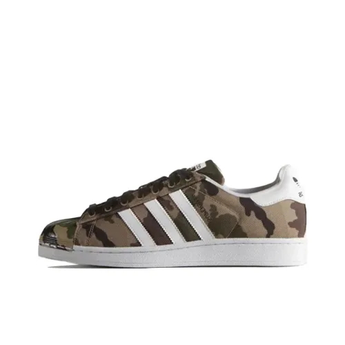 Adidas Originals Superstar Series Low Топ Скейтборд Кроссовки Женские Камуфляж Зеленый