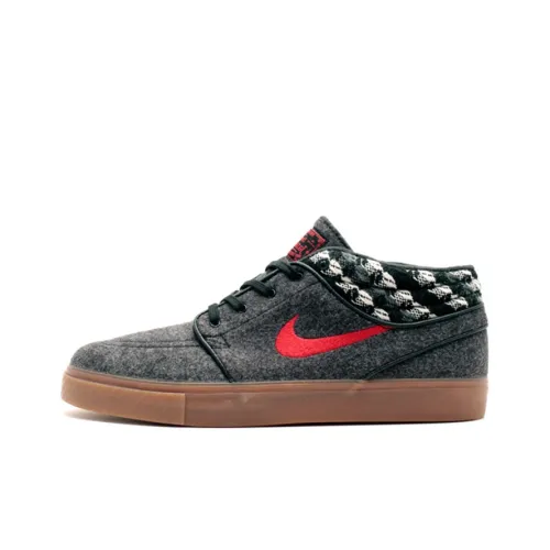 Nike SB Stefan Janoski MID Warmth Anti-slip Lightweight Low-top Скейтборд Кроссовки Мужские Черные Красные