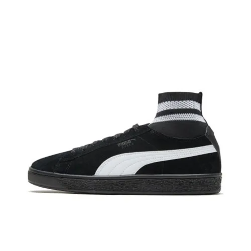 PUMA Suede Series Классический Sock Ii MID Топ Кроссовки для скейтбординга Женские Черный