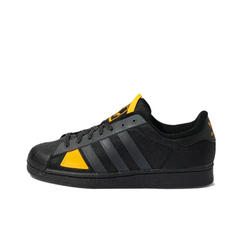 Adidas Originals Superstar Winterized Low Топ Скейтборд Кроссовки Унисекс Угольно-черный