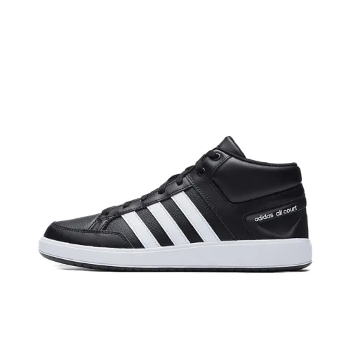 ADIDAS NEO All Court MID Топ Скейтборд Кроссовки Унисекс Черный Белый