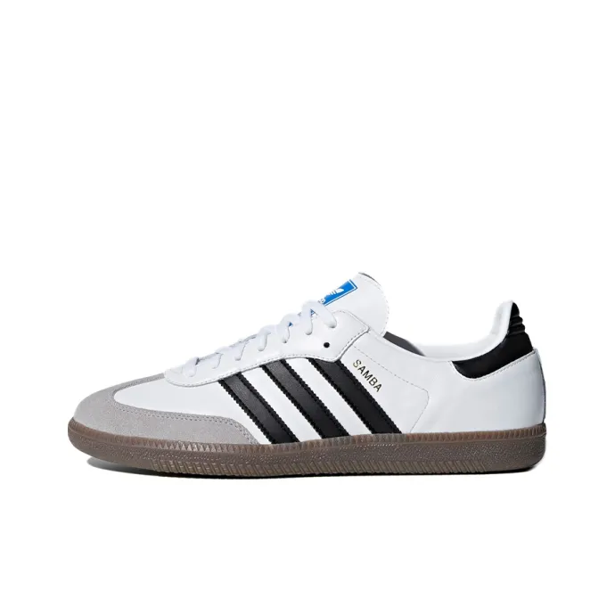 Adidas Originals SAMBA OG Low Топ Скейтборд Кроссовки Унисекс Черный Белый Серый