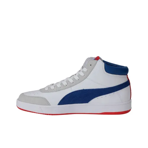 PUMA Court Legend SL Ожерелье-чокер Амортизация Поддержка MID Топ Скейтбординг Кроссовки Унисекс Синий Белый Серый