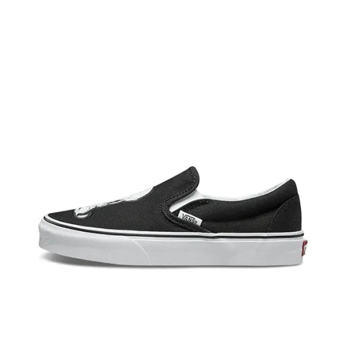 Peanuts x Vans Slip On Series Classic Low Top Скейтборд Кроссовки Unisex Черный Белый