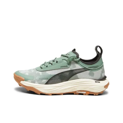 PUMA Voyage NITRO 3 WNS противоскользящие низкие беговые кроссовки для женщин зеленые