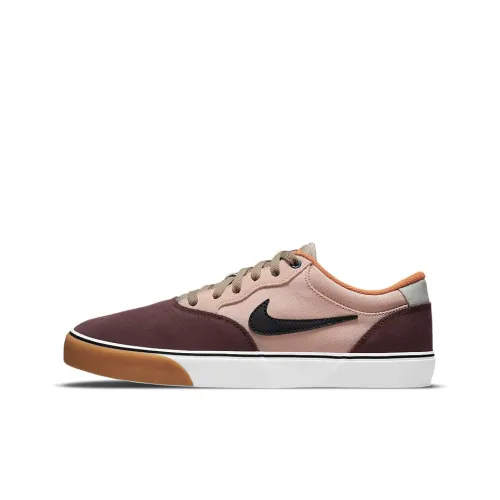 Nike SB Chron 2 Slip-on Резиновые амортизаторы Легкие Низкие Кроссовки для скейтбординга Унисекс Коричневый Розовый