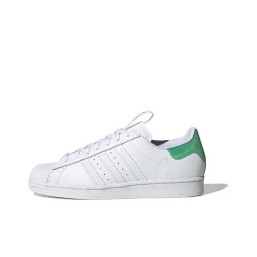 Adidas Originals Superstar Series Low Топ Скейтборд Кроссовки Унисекс Белый Зеленый