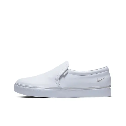 Nike Court Royale AC Slip On Покрытие Slip-Resistant Низкие Кроссовки для скейтбординга Женские Белые